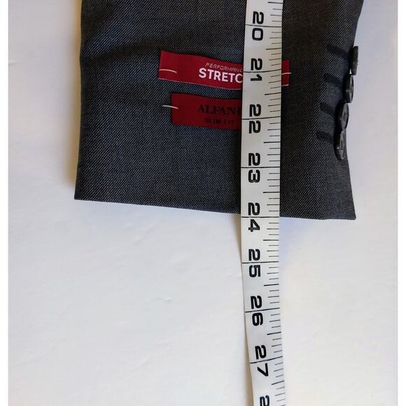 Alfani Men's Slim Fit Suit Jacket 38S Gray EUC NOT NEW - Picture 16 of 17